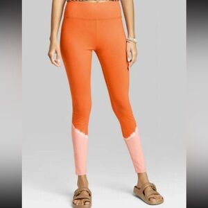 Wild Fable Orange and Pink Leggings sz Med NWOT